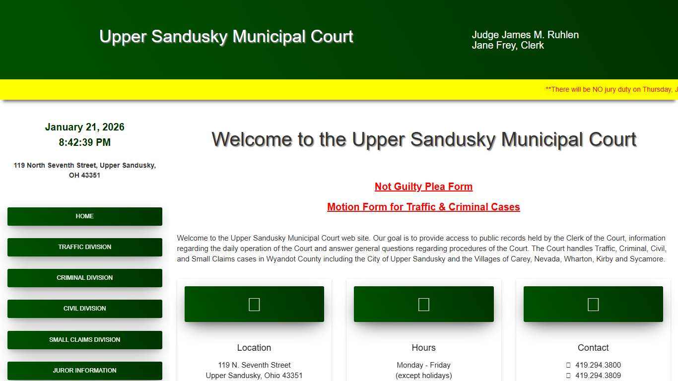 Upper Sandusky Municipal Court - Home